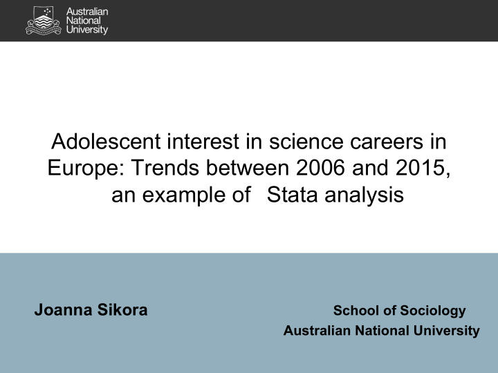 adolescent interest in science careers in europe trends