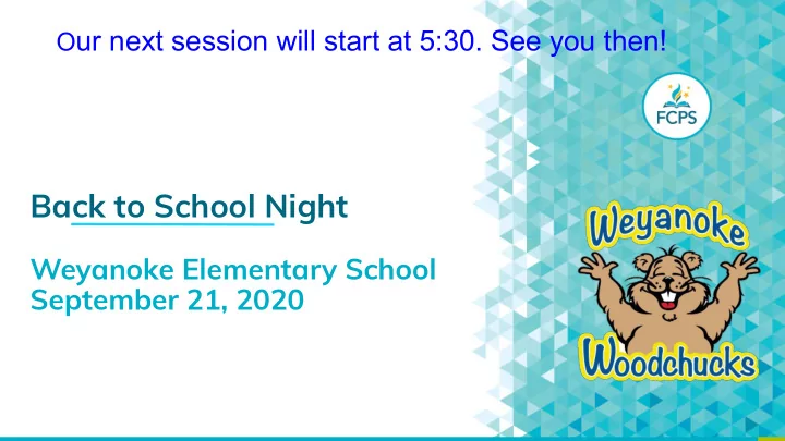 back to school night