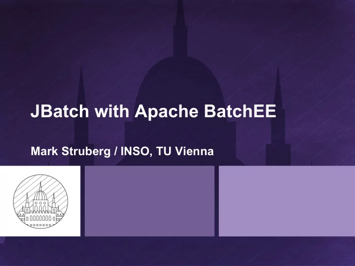 jbatch with apache batchee