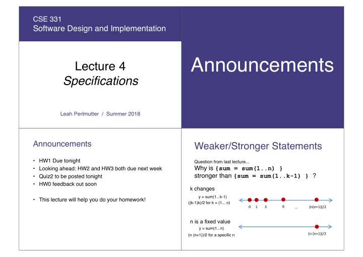 announcements