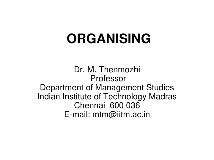 organising