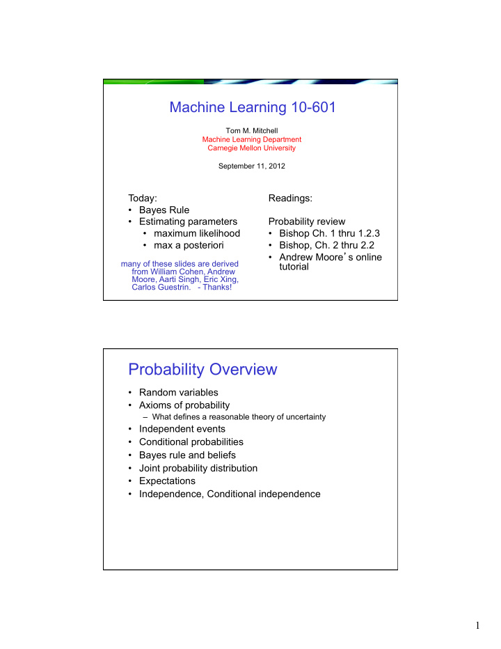 probability overview