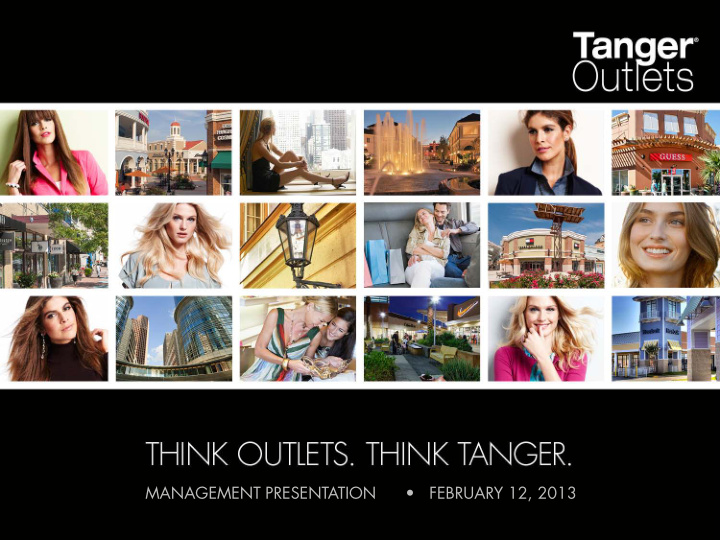 management presentation february 12 2013 disclaimer