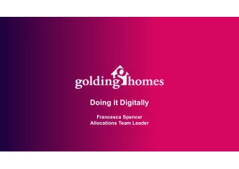 Doing it Digitally  Francesca Spencer  Allocations Team Leader  Pre-Covid  The new normal