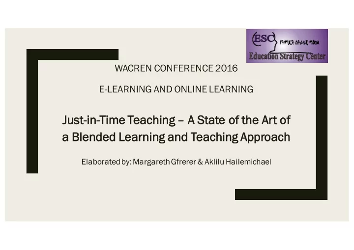 ju just in in ti time teaching a state of f the art of f