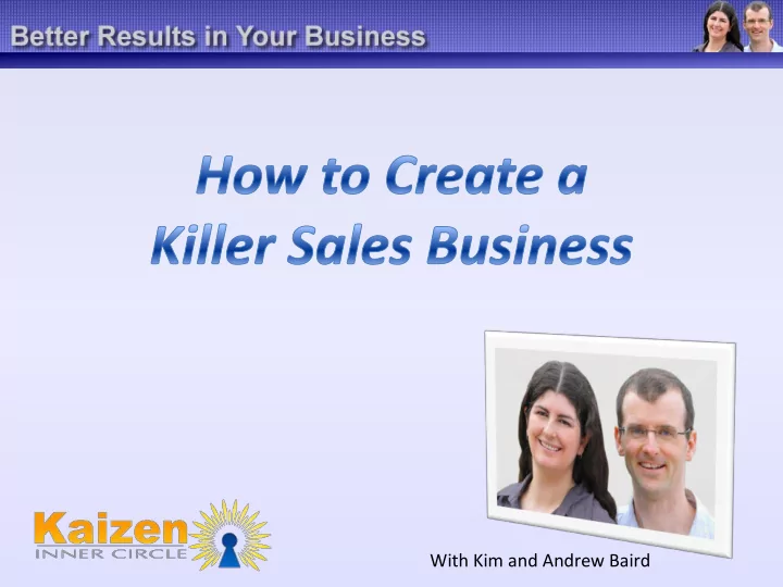 with kim and andrew baird amazingbusiness com