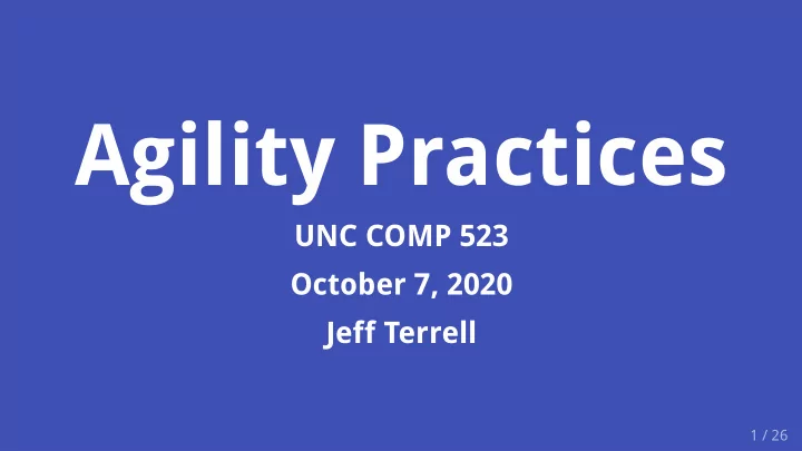 agility practices
