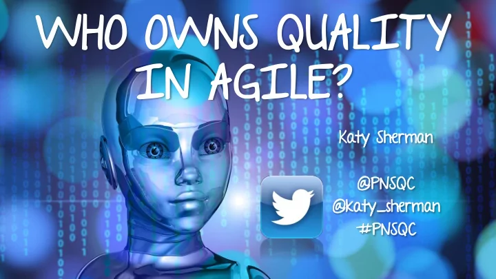 who o ho own wns q s qualit lity y in n agile e