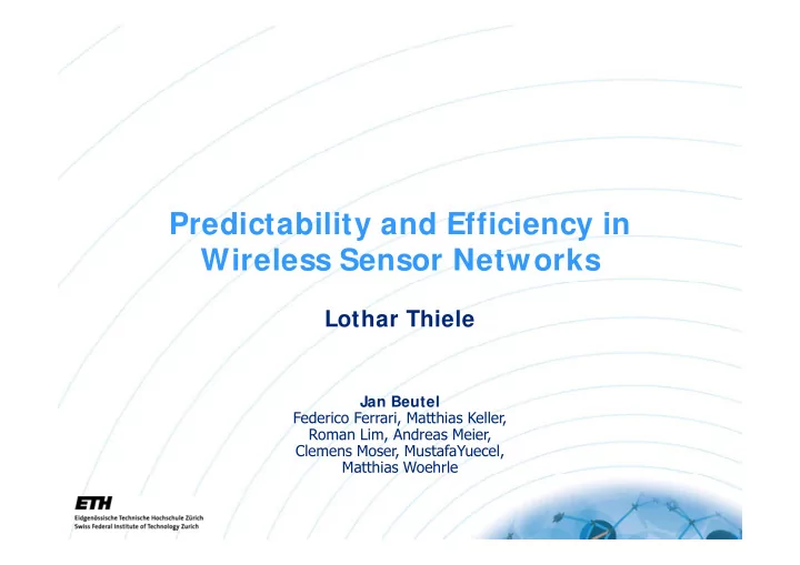predictability and efficiency in predictability and