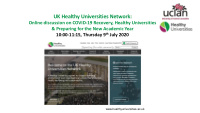 uk healthy universities network