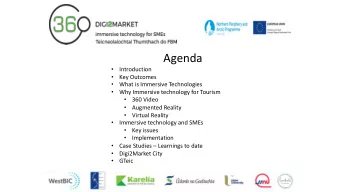 Agenda  Introduction    Key Outcomes    What is Immersive Technologies    Why Immersive