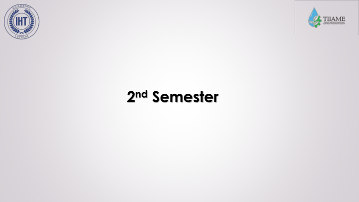 2 nd semester topic 59