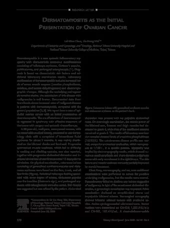 computerized tomographic scan confirmed bilateral  with dermatomyositis, there was a high incidence