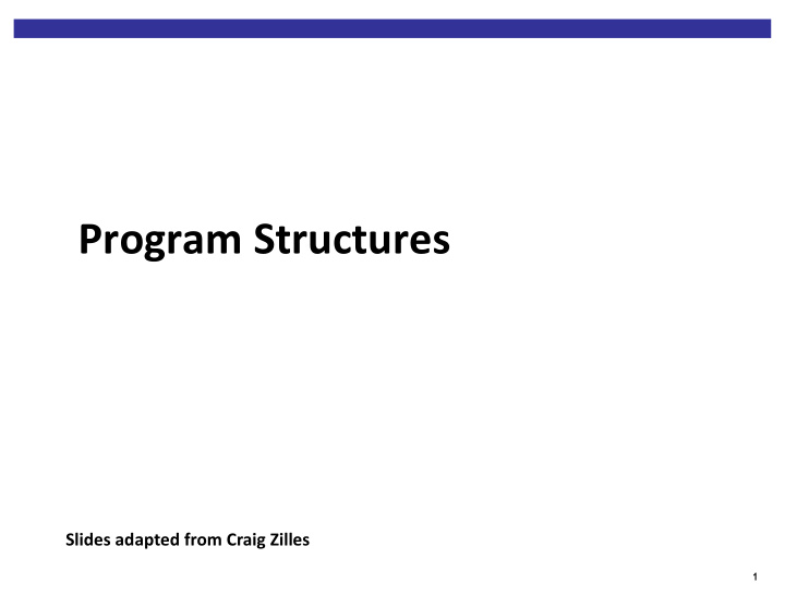 program structures