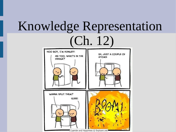 knowledge representation ch 12 announcements
