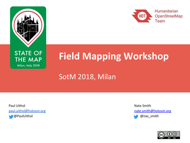field mapping workshop