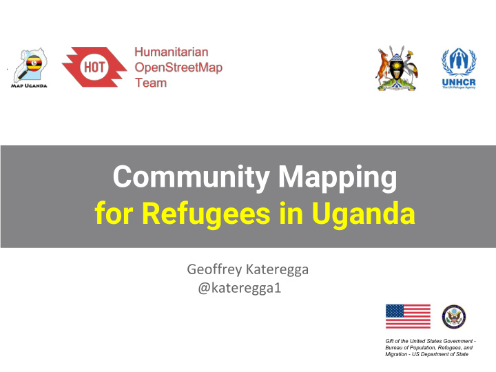 community mapping for refugees in uganda