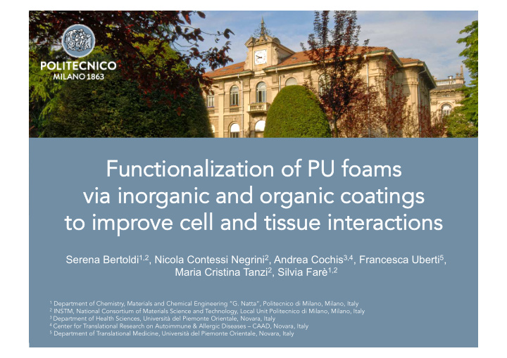 functionalization of pu foams functionalization of pu