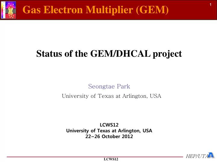 gas electron multiplier gem