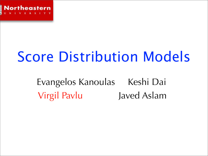 score distribution models