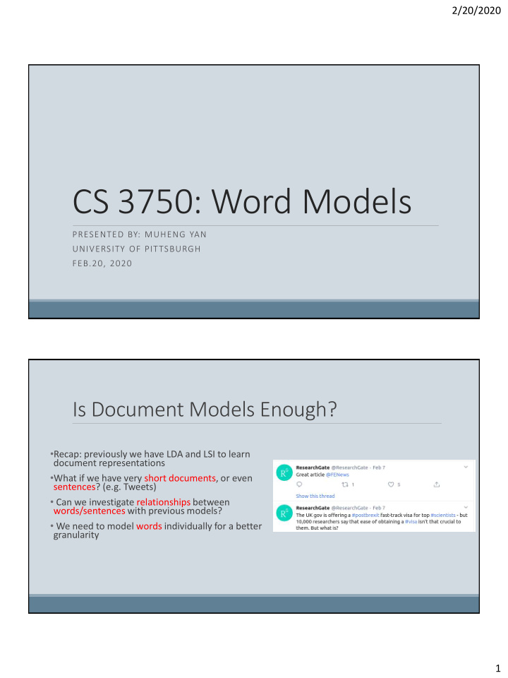 cs 3750 word models