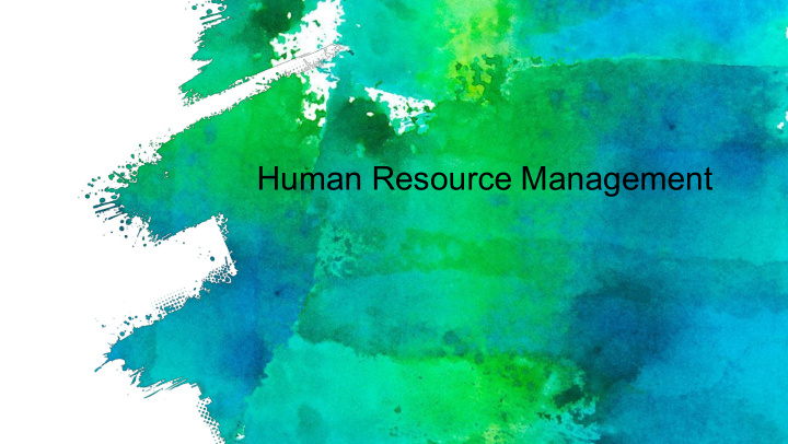 human resource management learning outcomes