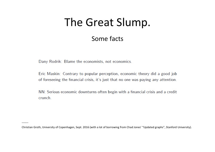 the great slump