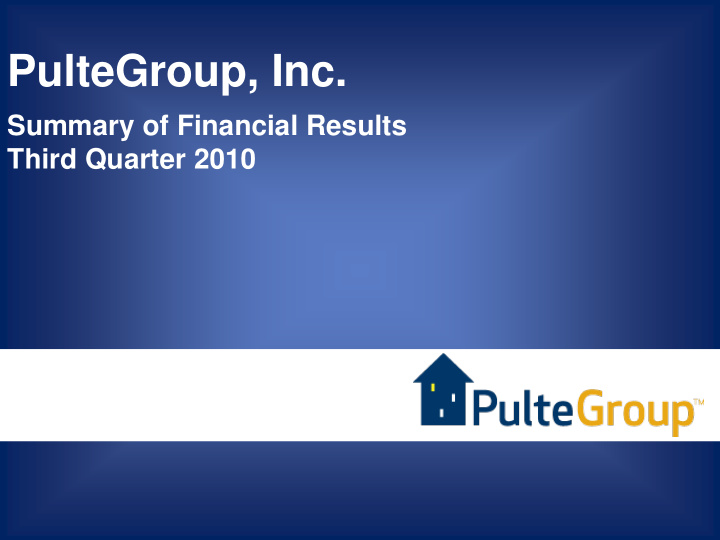 pultegroup inc