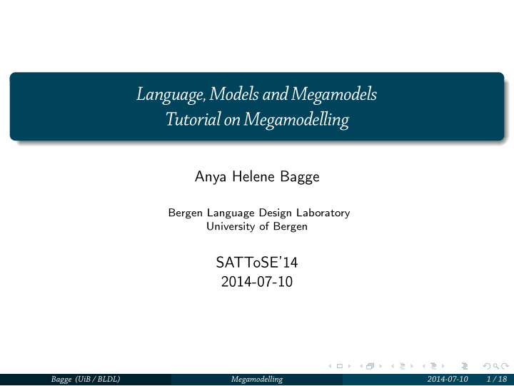 language models and megamodels tutorial on megamodelling