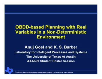 OBDD-  -based Planning with Real  based Planning with Real  OBDD  Variables in a Non-