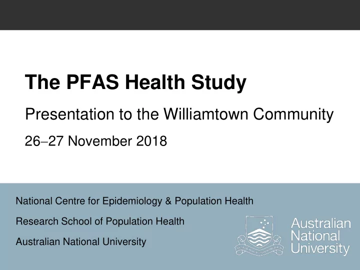 the pfas health study