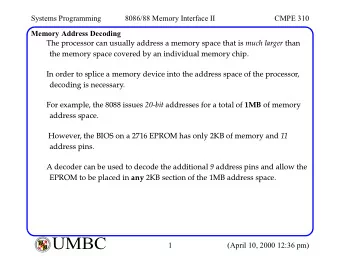 UMBC  M  A  L  F  T  U  M  B  C  I  O  M  Y  O  T  R  1  (April 10, 2000 12:36 pm)  I  E  S  R  C