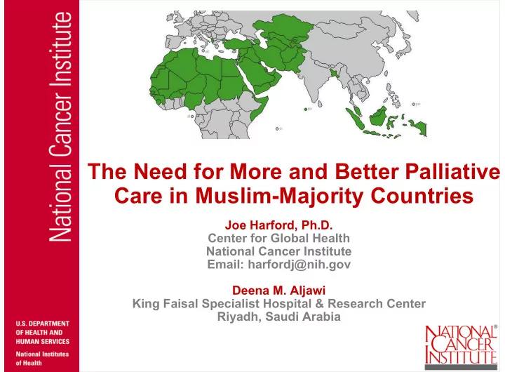 the need for more and better palliative care in muslim
