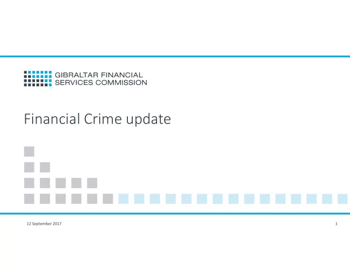 financial crime update