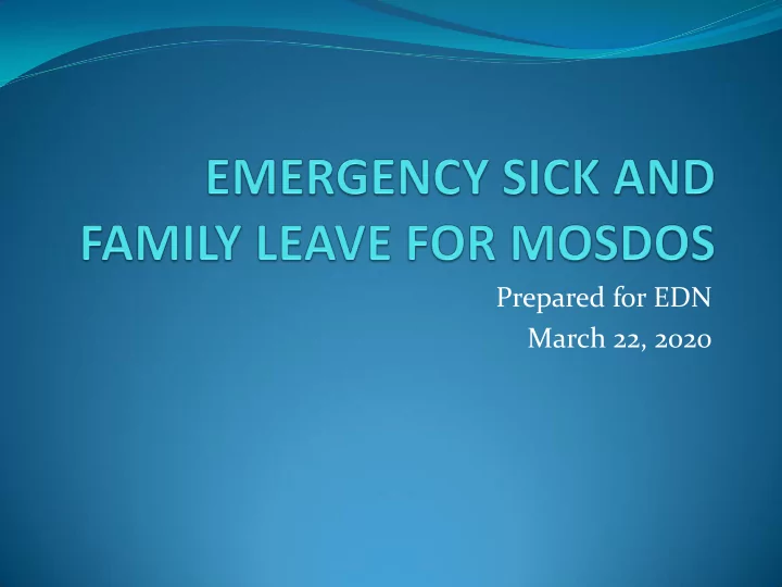 prepared for edn march 22 2020 disclaimer