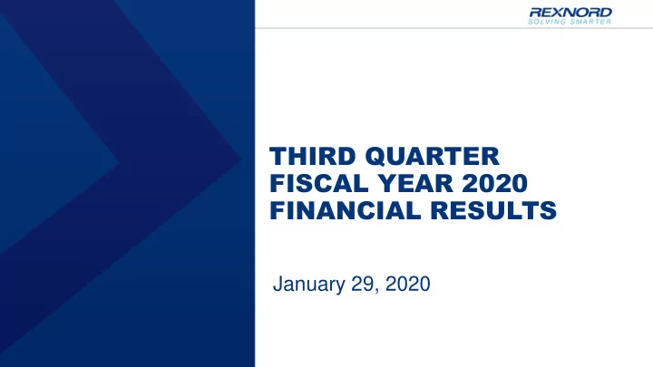 financial results