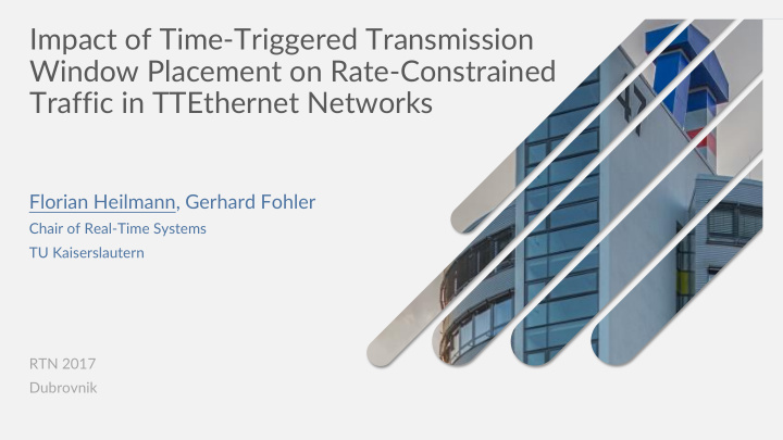 impact of time triggered transmission