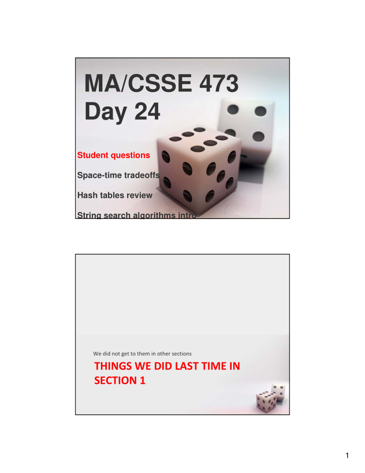 ma csse 473 day 24