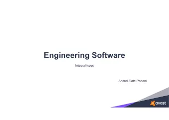 Engineering Software  Integral types  Andrei Zlate-Podani  1968 NATO Software Engineering