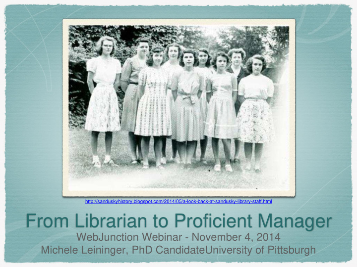 from librarian to proficient manager