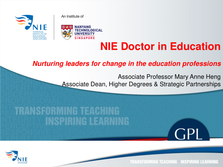 nie doctor in education