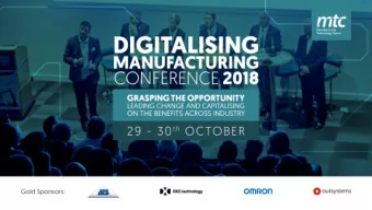 Welcome  Dr Clive Hickman  Chief Executive, Manufacturing Technology Centre  Keynote: Made Smarter