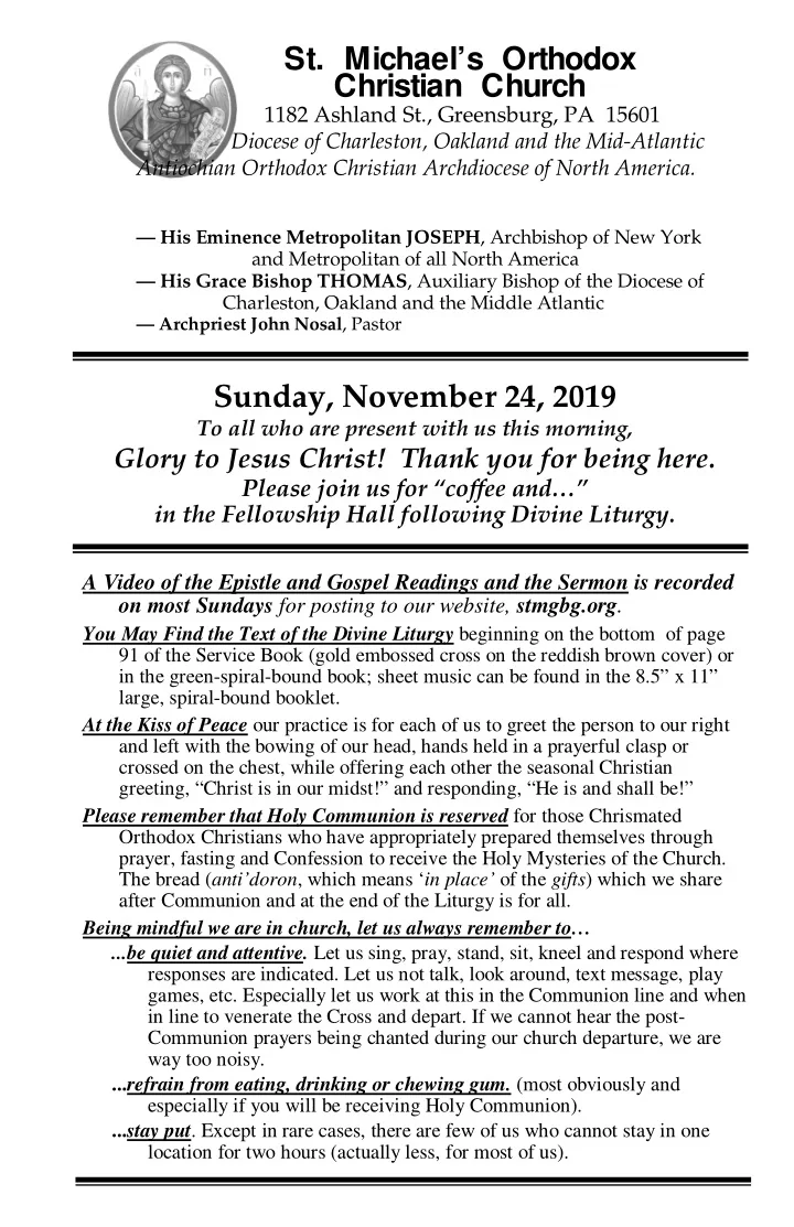 sunday november 24 2019