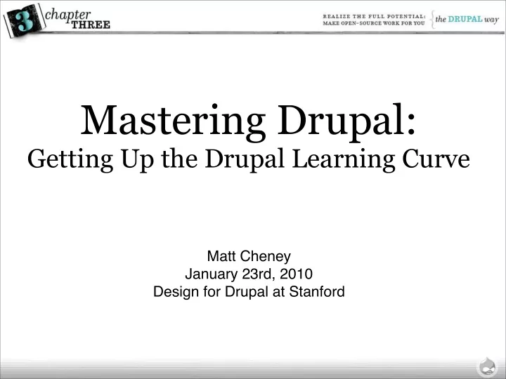 mastering drupal