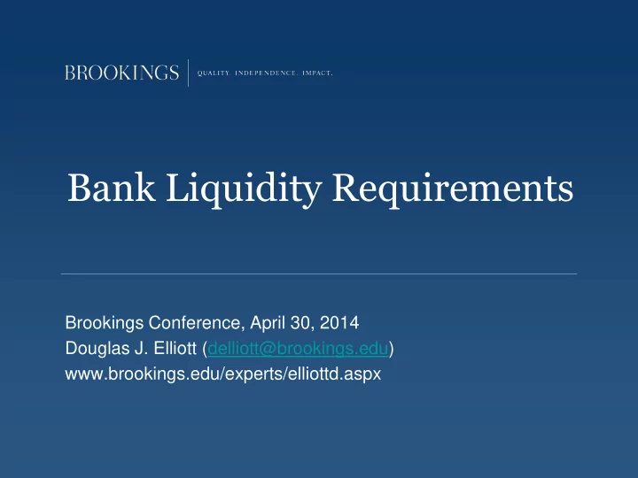 bank liquidity requirements