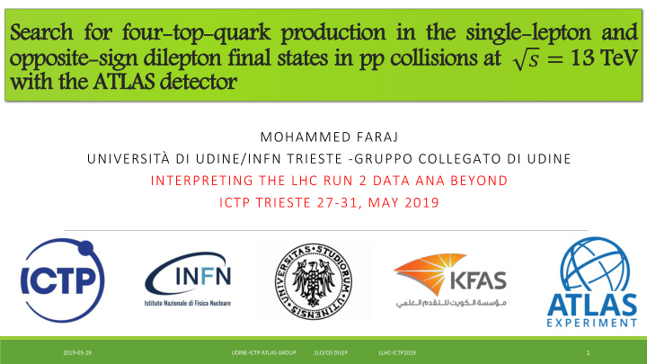 search for four top quark production in in the single
