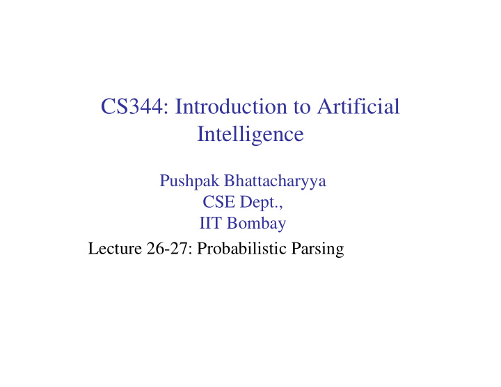 cs344 introduction to artificial intelligence