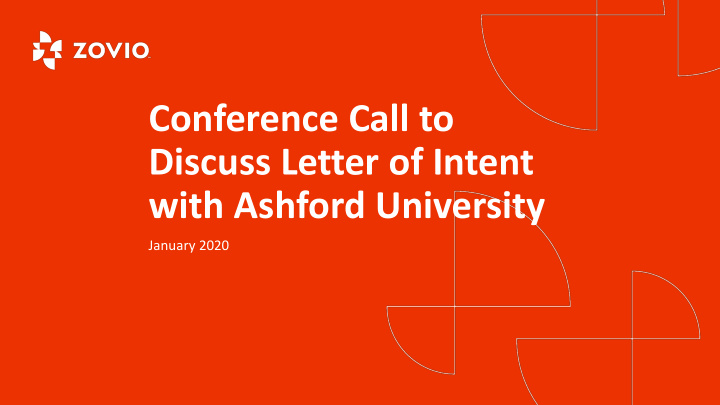 conference call to discuss letter of intent with ashford