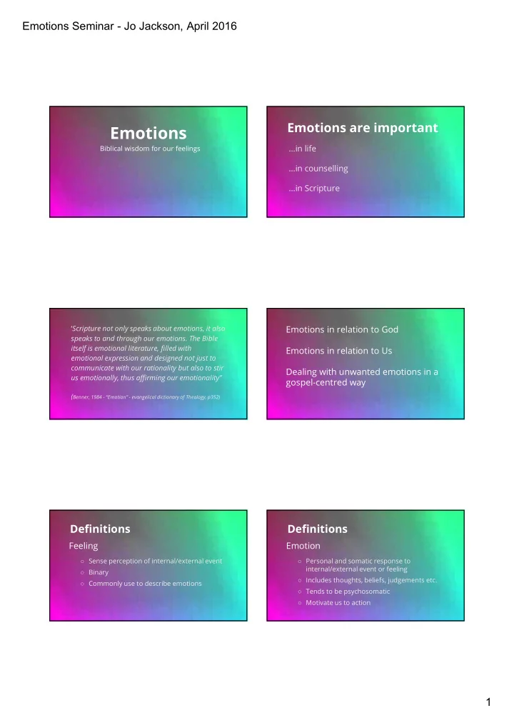 emotions