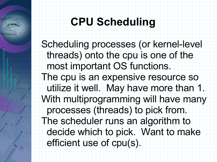 cpu scheduling